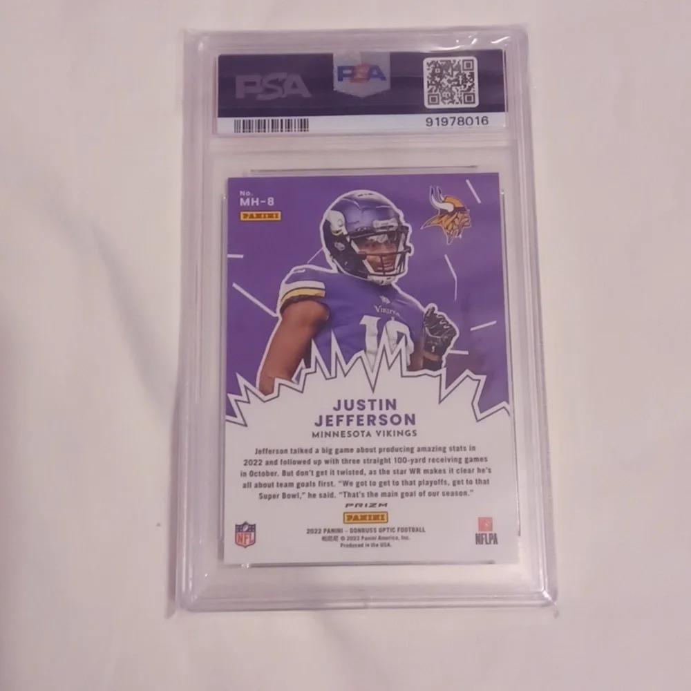 2022 Donruss Optic JUSTIN JEFFERSON My House  PSA 10 GEM MT